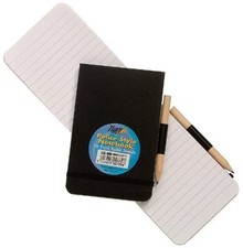 Police Style Notebook Elasticated Stiff Cover with FREE Pencil 96 Sheet Note Pad