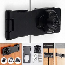 Locking Hasp and Staple with Keys Padlock Garage Lock Cupboard Shed 2.5"/3"/4"