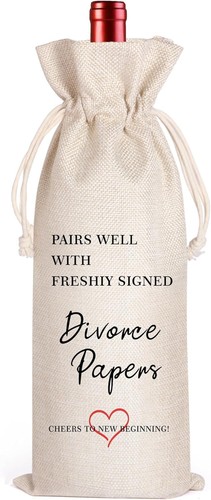 Divorce gifts wine bag - divorce,