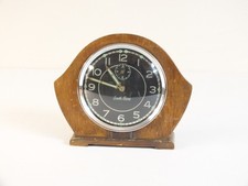 Vintage Mid Century Smith Alarm Wind Up Bedside Clock - Small Crack On Glass