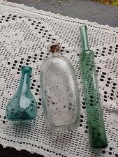 Three Early Pontilled Bottles Medicine / Chemist bottle / Lavender