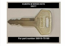 3 X S8077 Kubota M series tractor spare plant machinery keys