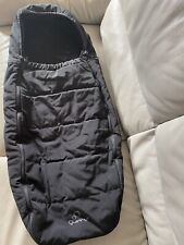 Genuine Used Winter Quinny Buzz Black Footmuff With Travel Bag