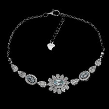 Silver Bracelet Blue Topaz