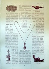 Old Pendant Parisian Diamond Co Chair J Foot Oak Dresser Heal Sons 19 20th