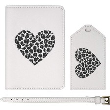 Leopard print heart passport - 'leopard,