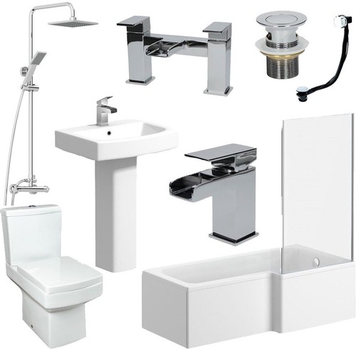 Bathroom bath shaped - bath,