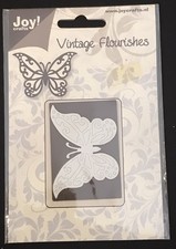 Butterfly Vintage Flourishes Joy! Crafts foam metal cutting die - papercrafting