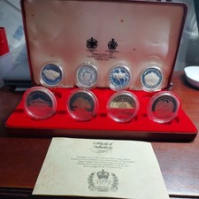 Coin Silver Proof Queens Silver Jubilee 8 Coin crown 1977 Commemorative Set