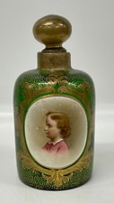 Antique Gilt Green Glass Scent