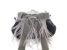 Vintage Rodo Clutch Bag Mini Pouch Feather Evening Velvet Bow Art Deco 30s 40s