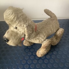 Schuco Poodle Dog Toy Wheels Germany Trip Trap Stuffed Vintage 1950s Vintage Old