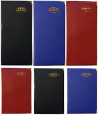 2026 DIARY POCKET / SLIM SLIMLINE WEEK TO VIEW METAL EDGE SOF PVC COVER DIARY