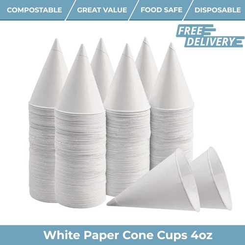 Disposable paper cone cups - cups, 4oz