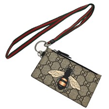 GUCCI Bee Print GG Coin Wallet