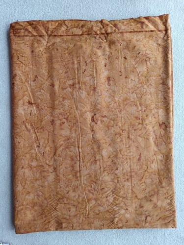 Large brown batik fabric piece - fabric,