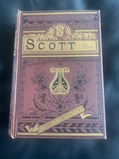 Antique Victorian Poetical Works of Sir Walter Scott Lansdowne Poets Illustrated