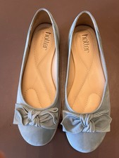 Ladies Aqua Leather Slip On Shoes. Jewel. Size 5.5. Hotter