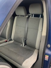 VW TRANSPORTER T5 T30 PASSENGER FRONT DOUBLE SEAT CLOTH REQUIRES CLEAN 03-09