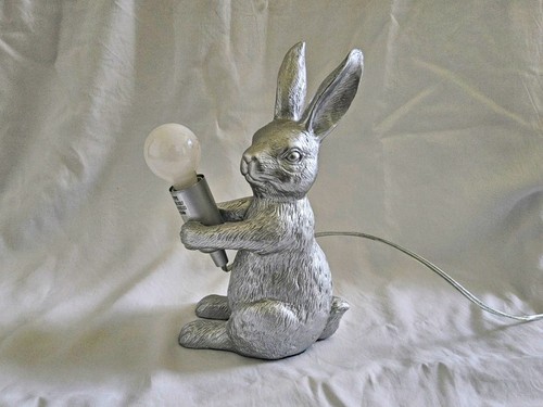 Silver rabbit table lamp - silver,