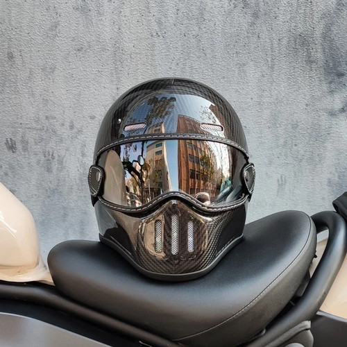 Retro motorcycle helmet full - motorcycle,