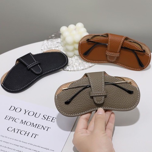 Soft leather glasses case - soft,