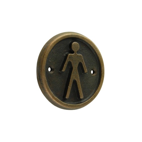 Antique brass wall signs cast - wall,