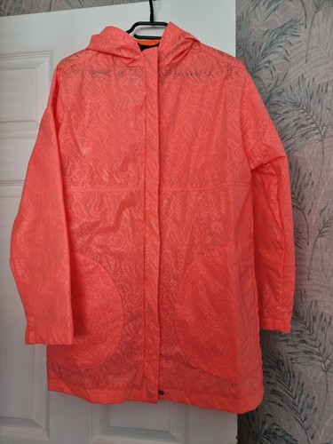 Asos bright coral rain coat - coral,