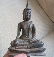 Antique Bronze Buddha. Siam. Lovely patination. 626 gms!