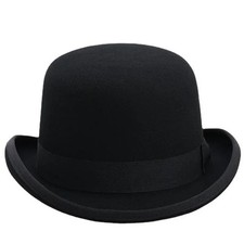 100 wool mens - black, bowler