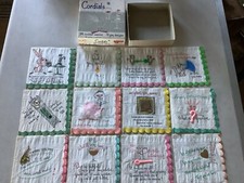 vintage napkins Designs Plastic Miniatures  serviettes paper cocktail Monograms