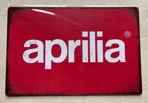 Aprilia cycles metal sign - aprilia,