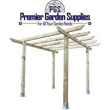 Heavy Duty Wooden Pergola Kit Garden Patio (H 2.4m/3m) Champion Design Rafters