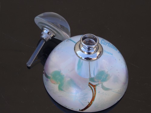 Unusual domed glass perfume - domed,