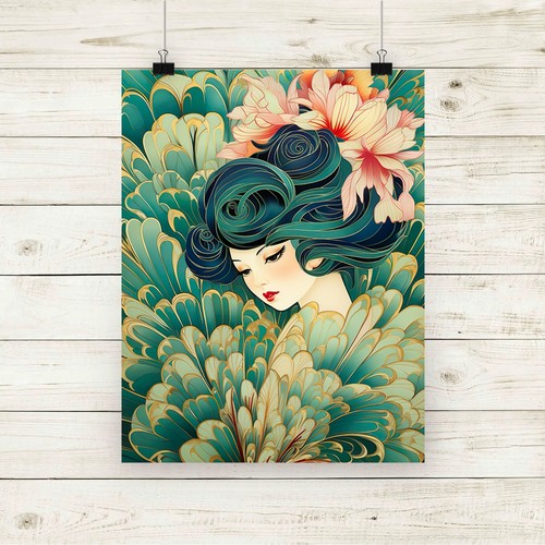 Geisha woman canvas print - geisha,
