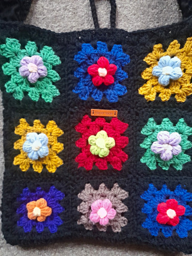 Handmade crochet floral granny - floral,