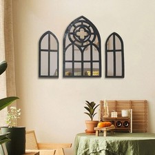 3Pcs Gothic Mirrors Wall Decor Baroque Wall Mirrors Goth Room Decor Vanity