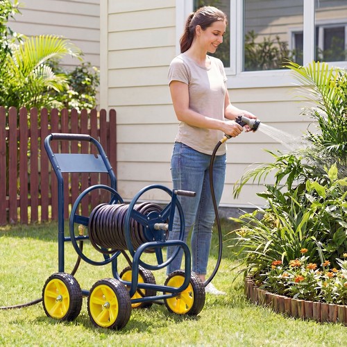 Garden hose reel cart wheels - reel, 4