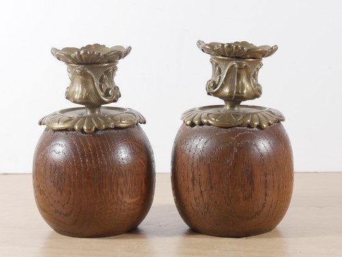 Vintage wooden brass - wooden, &