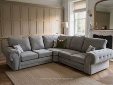 Vegas Grey Corner Sofa L
