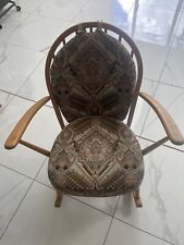 Mid Century Ercol Grandfather Rocking Chair Model 316 With Cushions