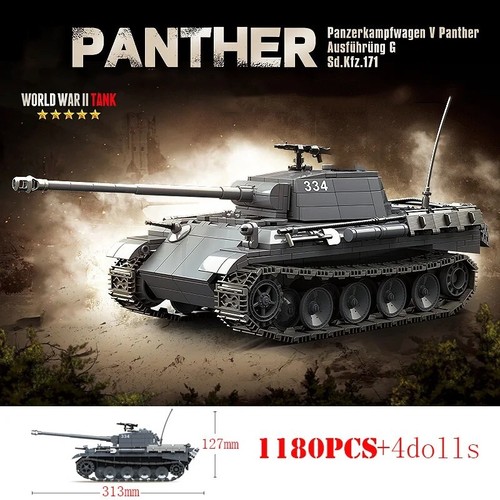 1180pcs ww2 panther tank - 1180pcs,