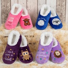 Snoozies Pairables Pom Pom Fleece Ladies House Slippers Mix & Match-Size & Style