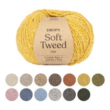 DROPS Soft Tweed Wool Yarn Merino Alpaca DK Double Knit Crochet 50g All Shades