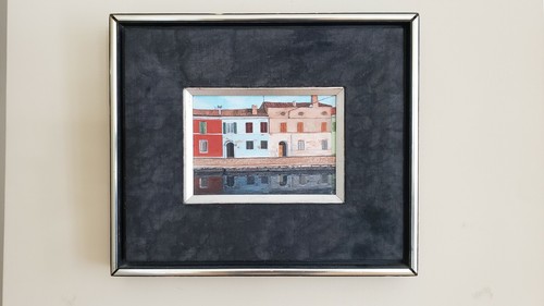 Vintage oil canvas italian - oil,
