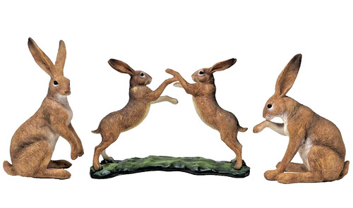 Hares set ornaments sitting - 3,