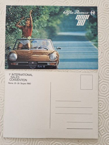 Postcard alfa romeo spider - postcard,