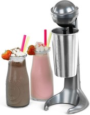 LIVIVO 100W Retro Milkshake Maker 500ml Stand Mixer for Cold Drinks Silver