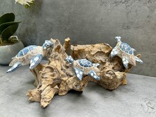 Turtle Wood Ornament Blue