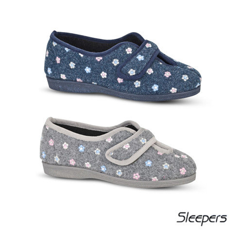Womens wide fit slippers - womens, ee